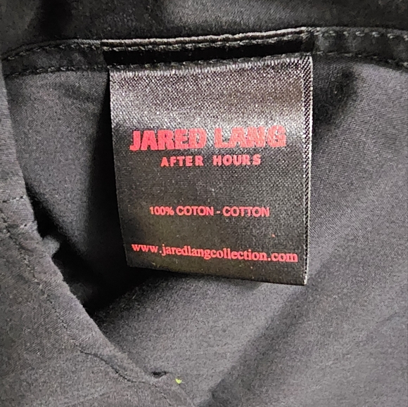 Jared Lang After Hours Star Print Button Down Shirt Black Men's Size Medium - Picture 10 of 10